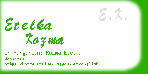 etelka kozma business card